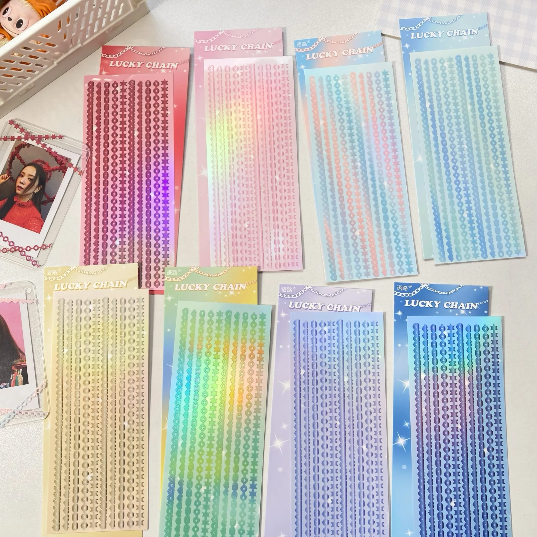 Декоративная цепочка для фотографий наклейка сделай сам скрапбукинг кавайный