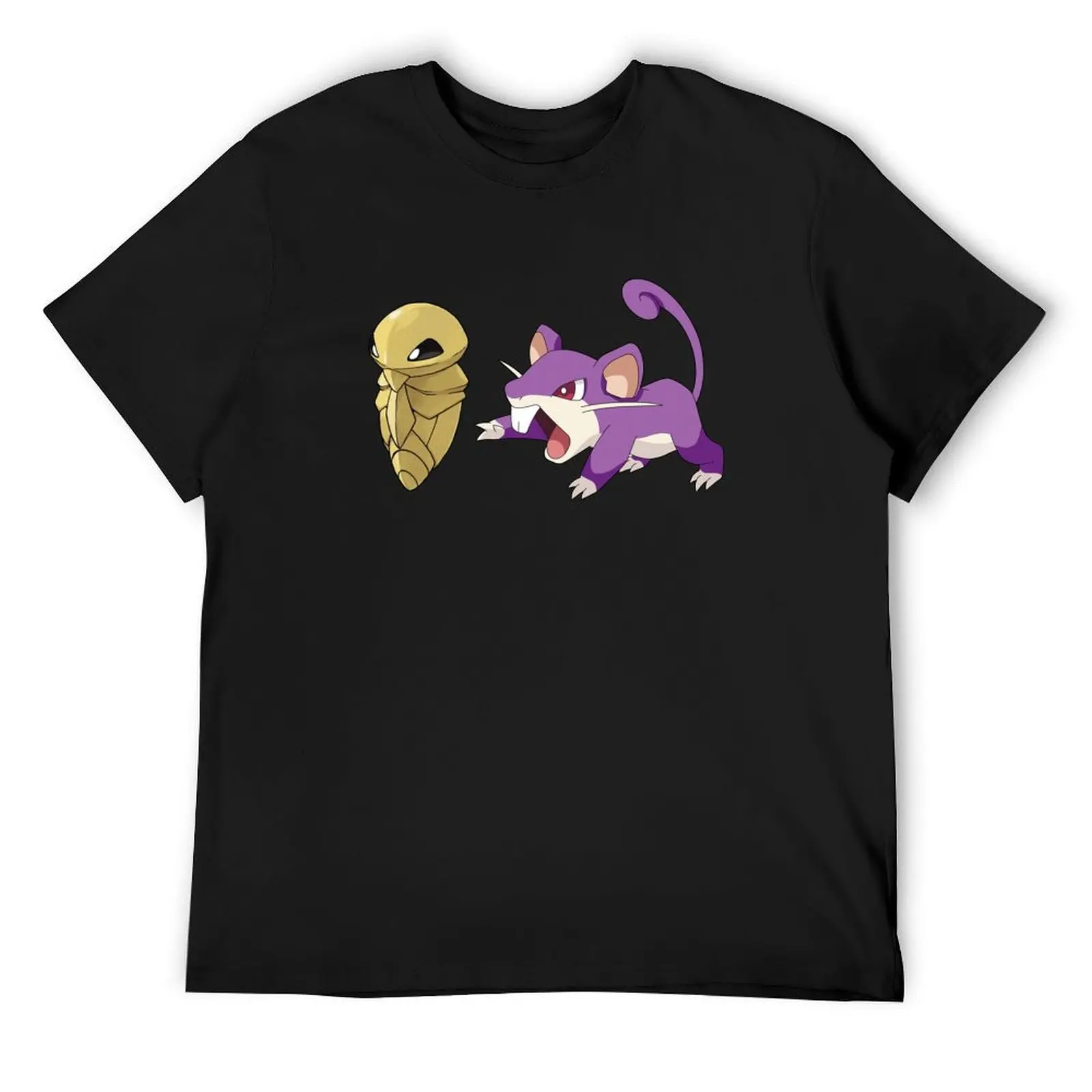 Хлопковая футболка Kakuna Rattata черная большого размера для мальчиков белая