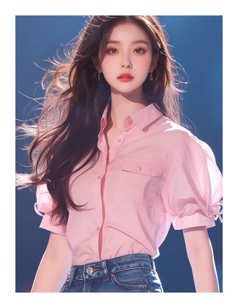 Шифоновая женская рубашка с короткими рукавами новая летняя модная однотонная