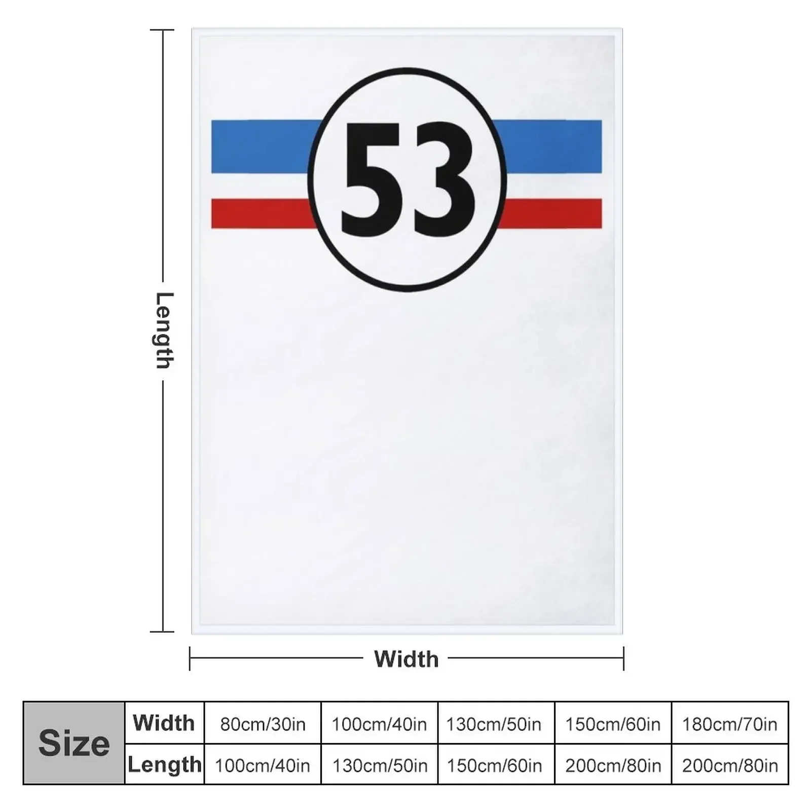 Одеяло с круглым логотипом Herbie 53 гоночного автомобиля 1963-х годов для