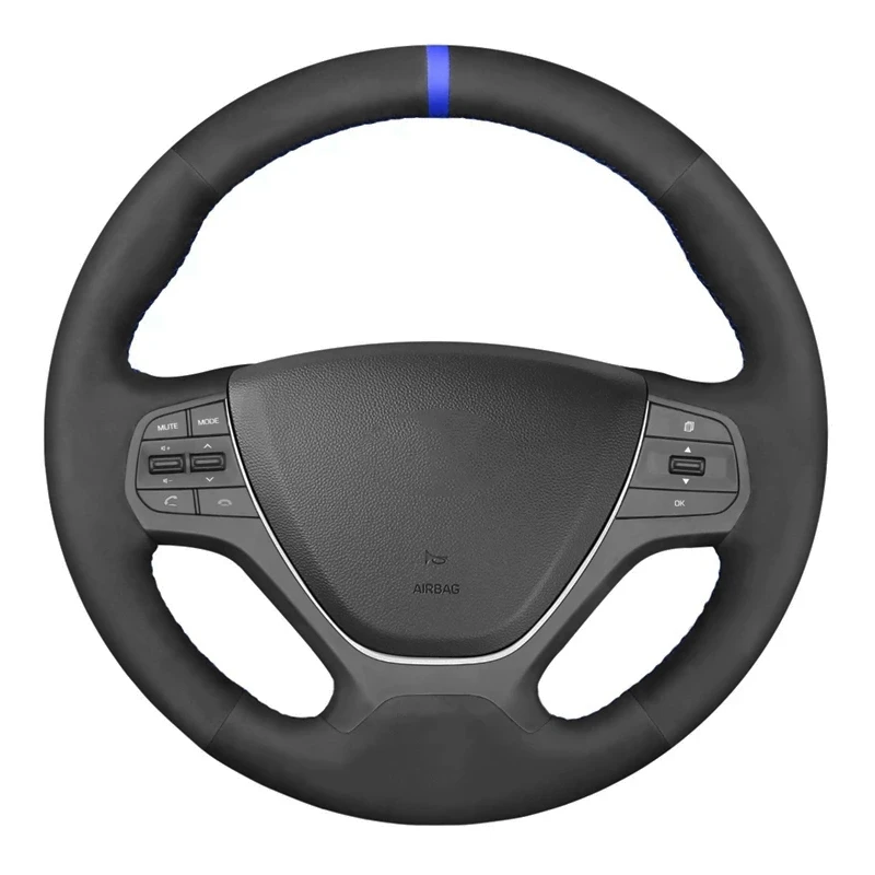 

Нескользящая замшевая Кожаная оплетка Blakc для Hyundai i10 2013 2014-2020 i20 2015 2016 2017 2018 2019-2020