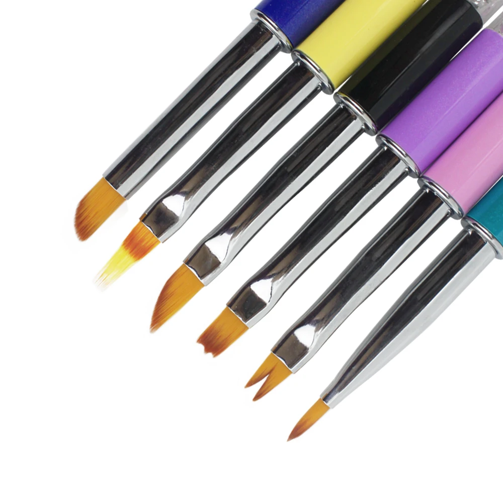 

Nail Art Brush Design Tip Painting Drawing Carving Dotting Pen FlatFan Liner Acrylic Gel UV Polish Tool Manicure