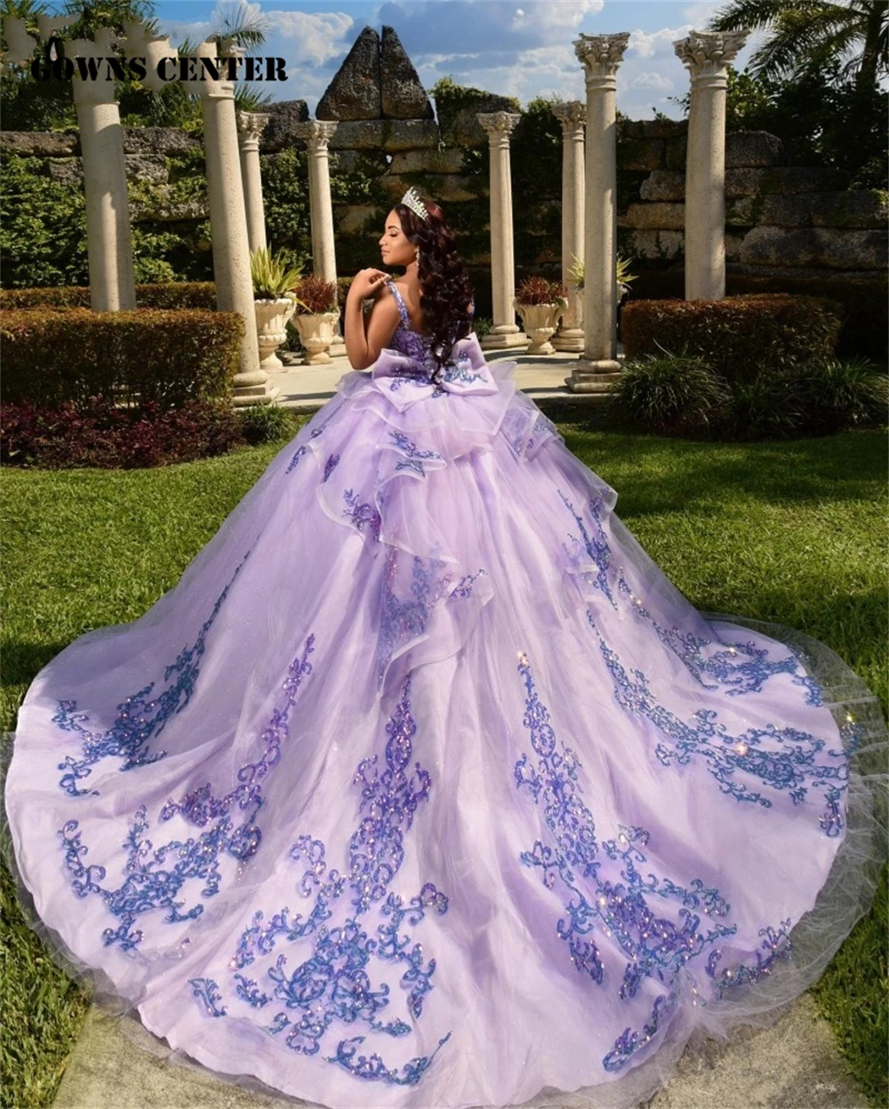 

Shinny Light Purple Sequin Appliques Quinceanera Dresses Spaghetti Vestidos De 15 Años Princess Lace-Up Ball Gown Mexican Girls