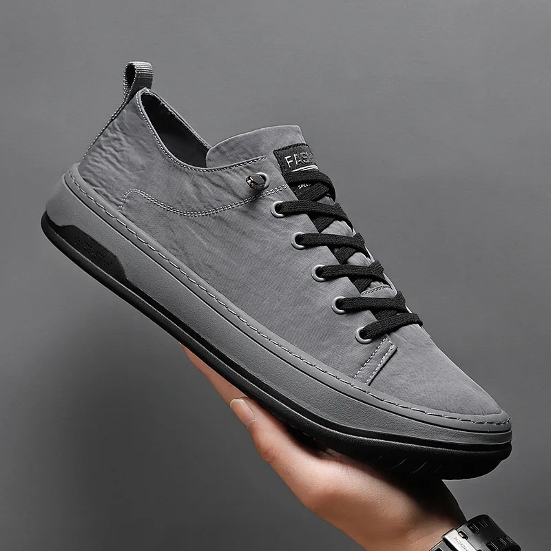 

Summer Sneakers Men Shoe Comfortable Breathable Ice Silk Casual Shoes Lightweight Walking Flat driving Shoes Male Sneakers green