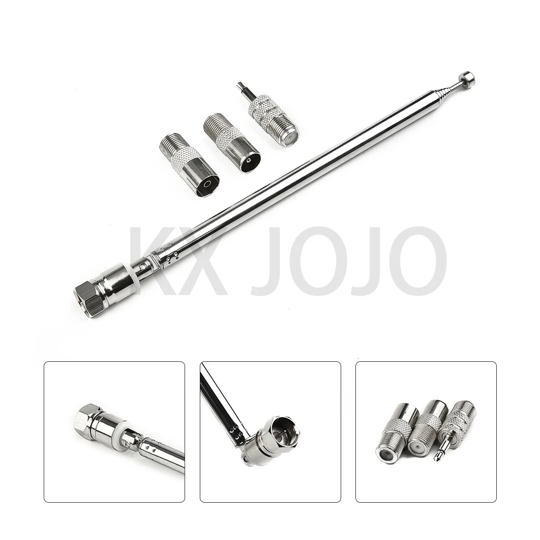 

Telescopic Antenna 7 Secions F Connector FM Radio Aerial Adapter HiFi Receiver Aerial Antenna Long 140mm/170mm Universal