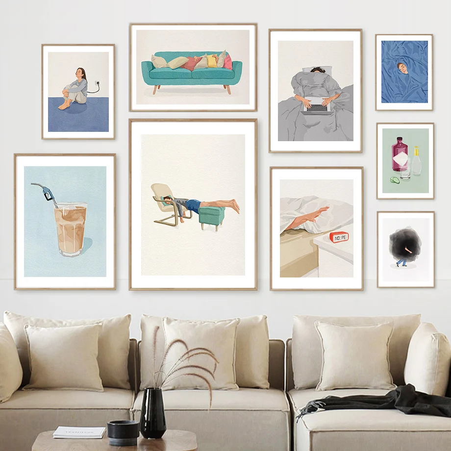 Абстрактная Иллюстрация на холсте с электронной почтой