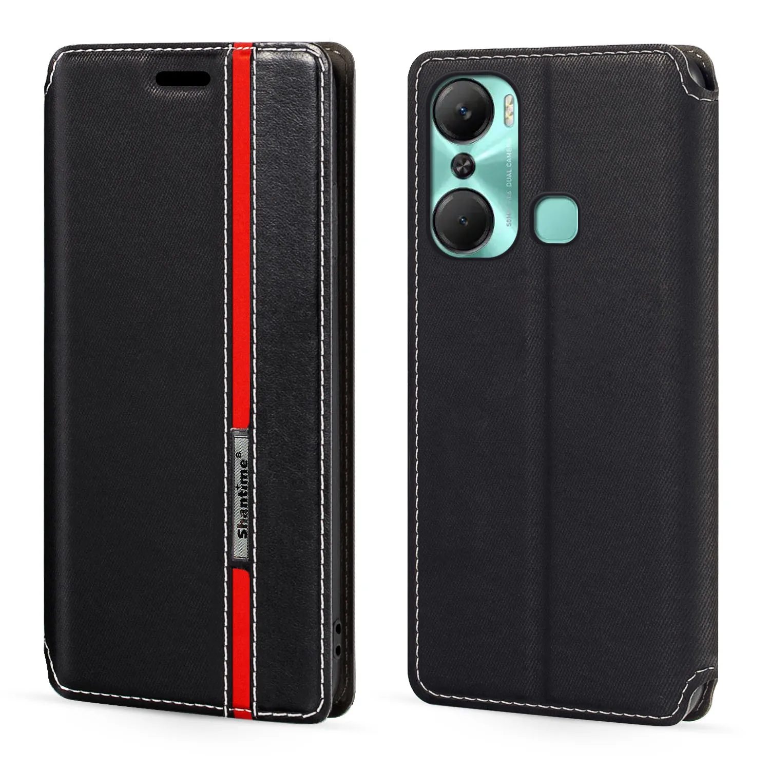 

For Infinix Hot 12 Pro X668 Case Fashion Multicolor Magnetic Closure Leather Flip Case Cover with Card Holder 6.6 inches