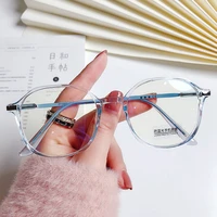 2022 new transparent computer glasses frame women men anti blue light round eyewear blocking glasses optical spectacle eyeglass