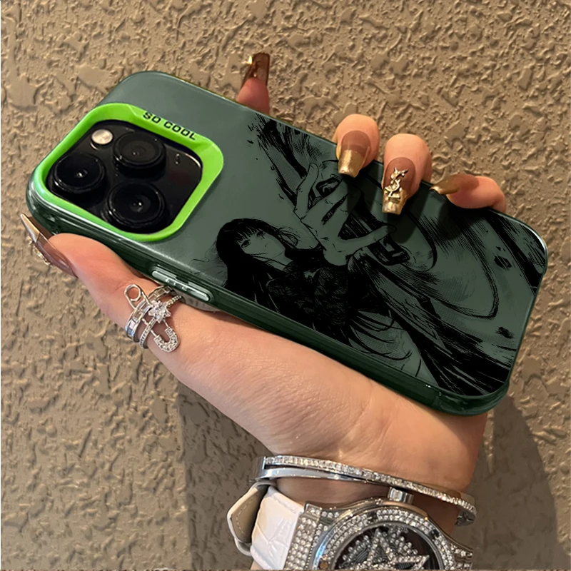 Чехол S-Sakamoto Days Nagumo Dafu Plating для iPhone 17 Air 16 15 11 12 14 13 Pro Max XS X XR Plus 8 7 SE 2020 Противоударный чехол (art.: 3920d1496db05) - 3920d1496db05