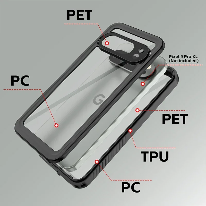 Водонепроницаемый чехол-подставка IP68 для Google Pixel 9 Pro XL PXIEL PRO пылезащитный чехол