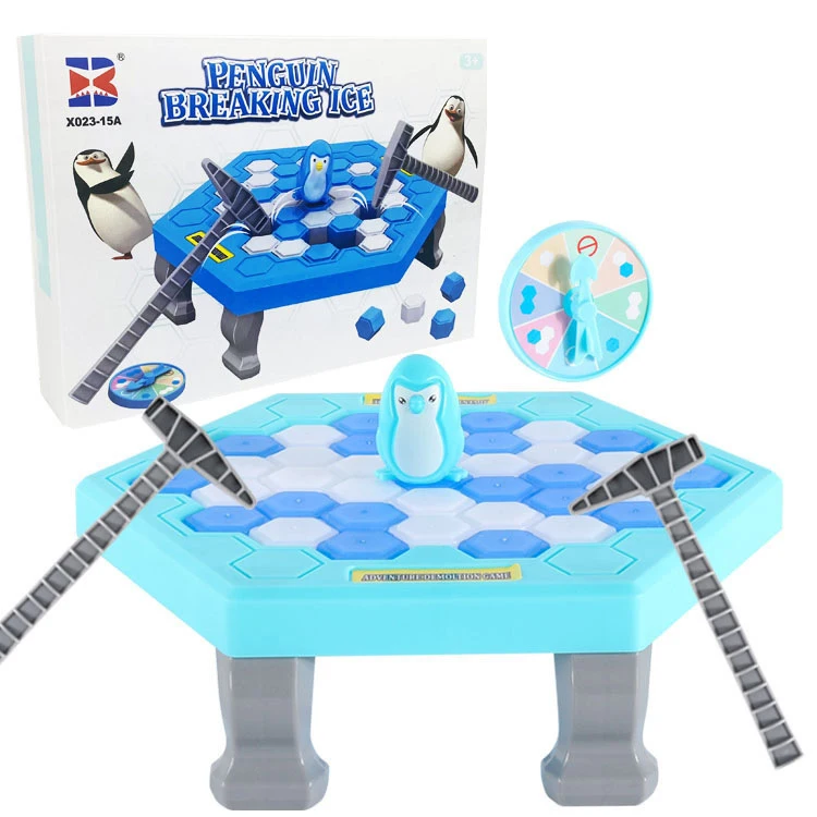 

Mini Kids Save Penguin Ice Block Breaker Trap Toys Funny Parent Children Kids Table Game Kids Adult Toy Stress Reliever Decor