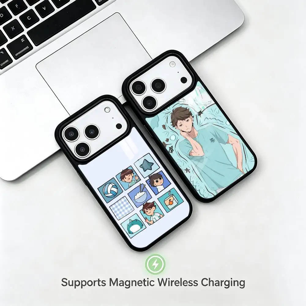 Фото Чехол для телефона Haikyuu Toru Oikawa для iPhone 17, 16, 15, 14, 13, 12, 11 Plus, Pro. Поддерживает магнитную беспроводную зарядку. №1