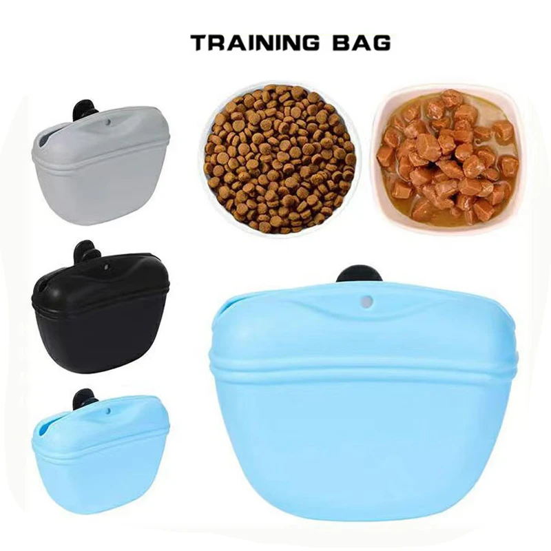 

Silicone Treat Bags Pouch Magnetic Safe Bag Training Waist Carrying Food Dog Outdoor Puppy Storage For Pouch Reward Feed Snacks