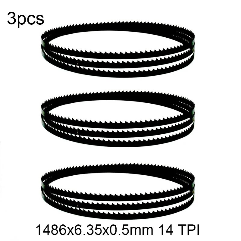 

1486mm Band Saw Blades 1486x6.35x0.5mm 14 TPI for Wood Cutting 3pcs