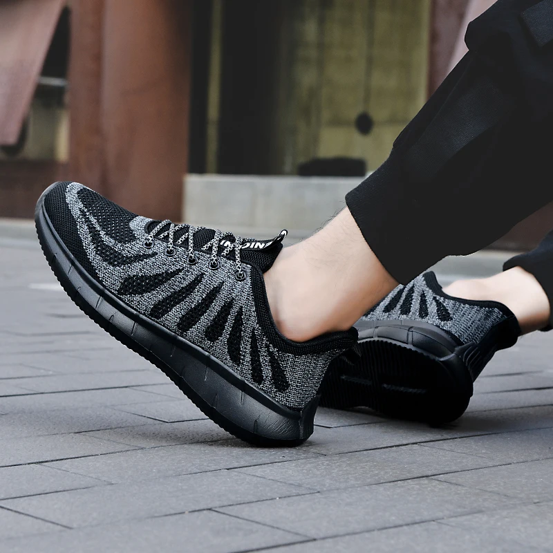 

Men Shoes Light Breathable Mesh Men Sneakers Non-slip Comfortable Men Running Shoes Sport Shoes for Men Black