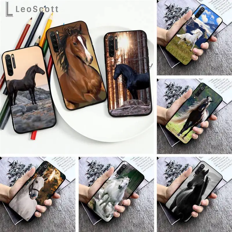 

Horse Animal Phone Case For Xiaomi Redmi note 7 8 9 pro 8T 9S Mi Note 10 Lite pro