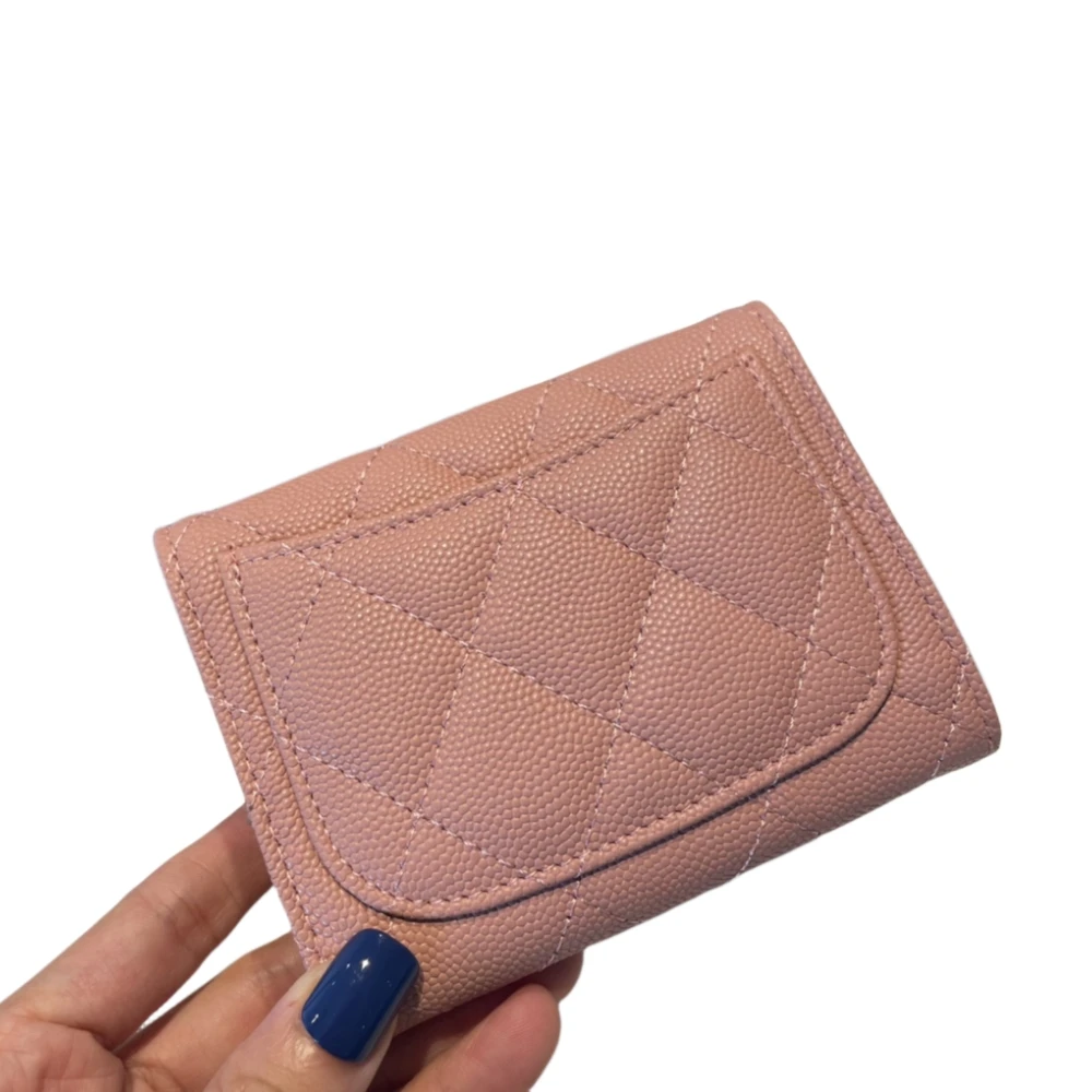

Top Quality CF Design Purse Women Hasp Wallets Caviar Leather Female dobble Purse small Womens Wallets Ladies Card Holder