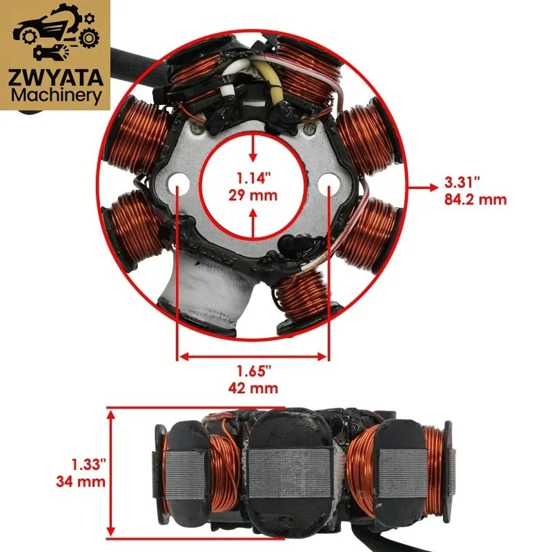 Фото Катушка статора мотоцикла 55139004000 55139004100 для KTM EXC 250 300XCW 200 XC XCW EXC-E SIX Freeride 250 R 2007-2019 №2