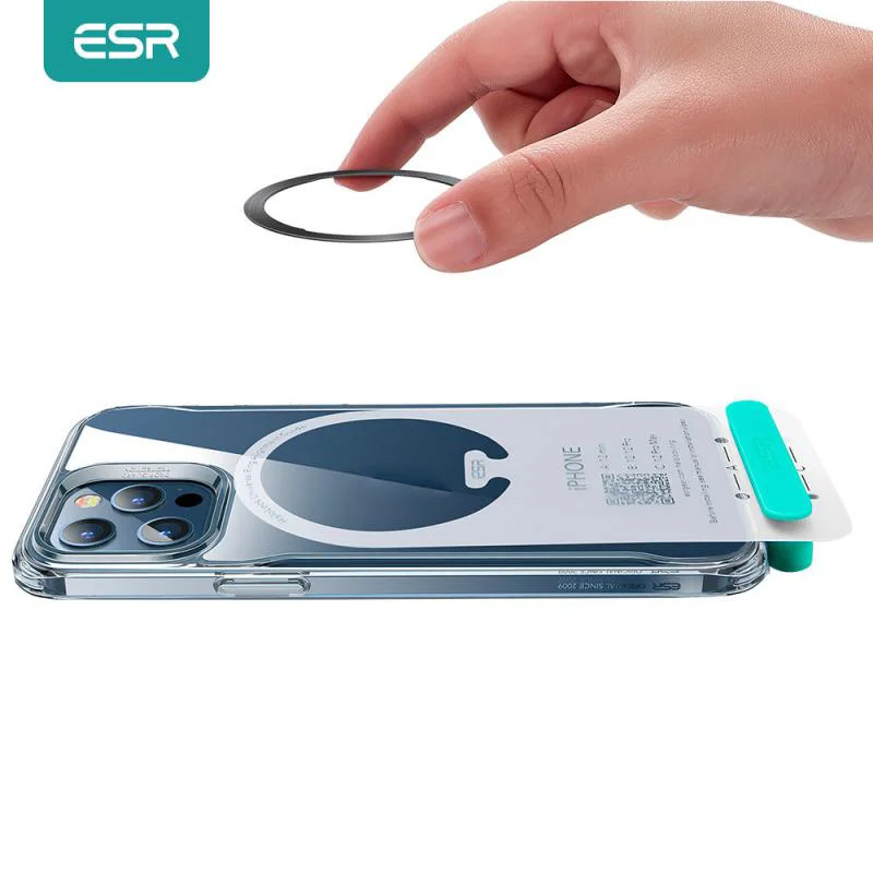 

ESR Magnetic Ring for iPhone 13 12 Pro Max Case Sticker for Samsung S22 S21 Ultra S10 Case Magnet Phone Holder Wireless Charging