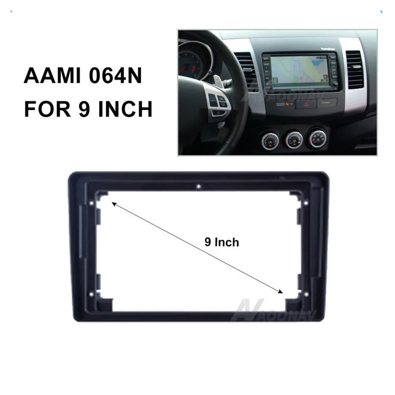 

2 DIN Car Radio Panel Car Dashboard Mount Kit Panel Car Radio Multimedia NAVI Panel Fit for MITSUBISHI OUTLANDER 2004-2008