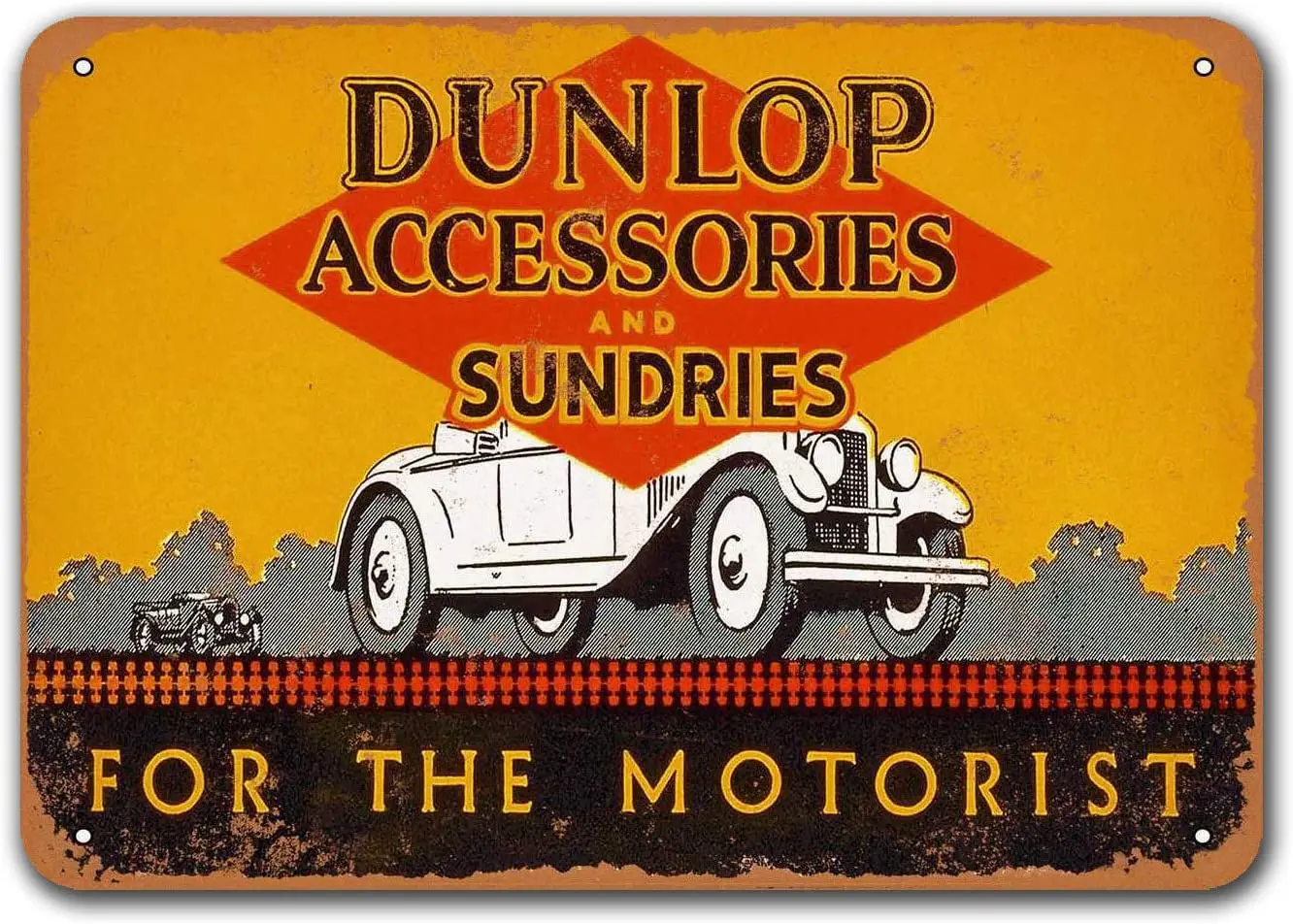 Dunlop аксессуары винтажные автомобильные жестяные знаки, Sisoso металлические таблички постер паб мужская пещера Ретро Декор стен 12x8 дюймов