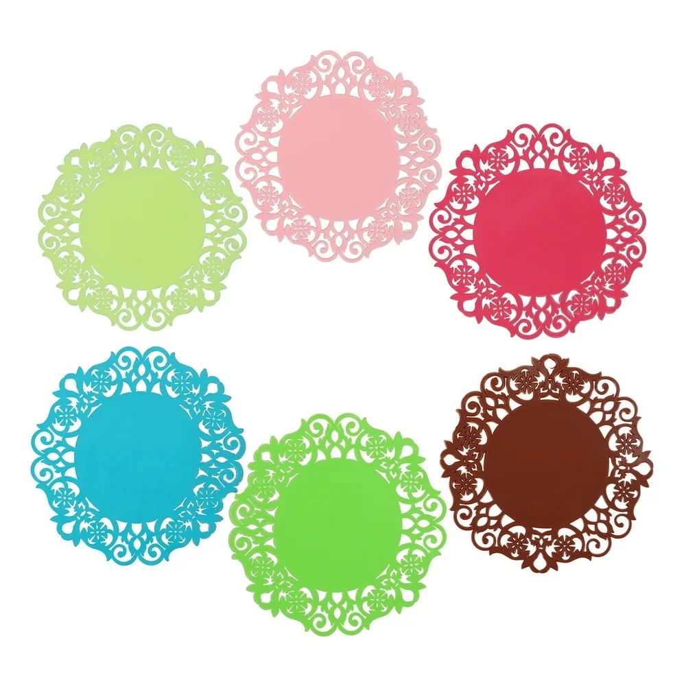 Коврик для чашки силиконовая подставка противоскользящие коврики кофе чая