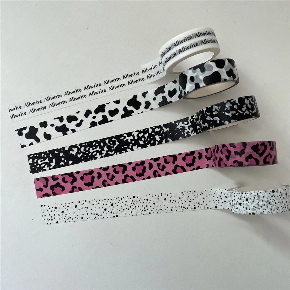 

1pc Cow Pattern Decoration Sticker Tape DIY Masking Tape Hand Account Ins Kawaii Washi Tapes Notebook Scrapbook Stationery