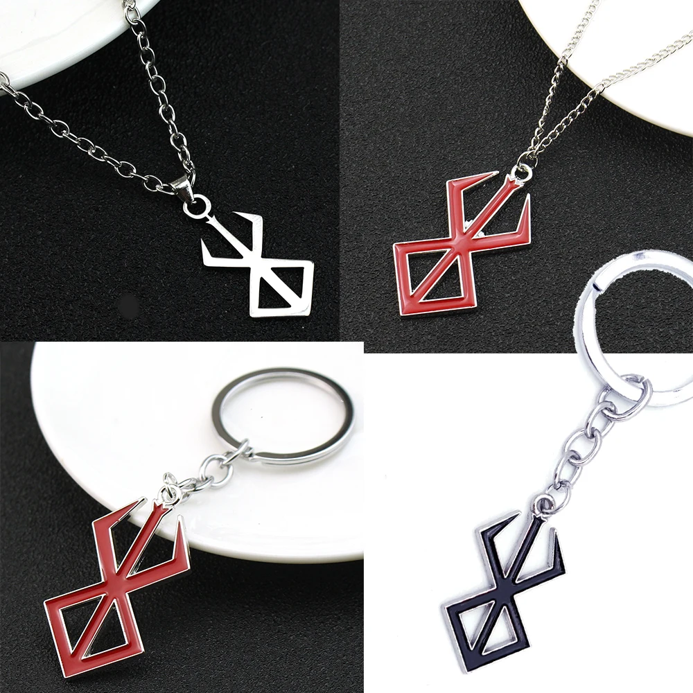 

Berserk Necklace Guts Sword Logo Pendants Choker The Mad Warrior Of Norse Viking Mythology Men Chain Necklaces Xams Gift