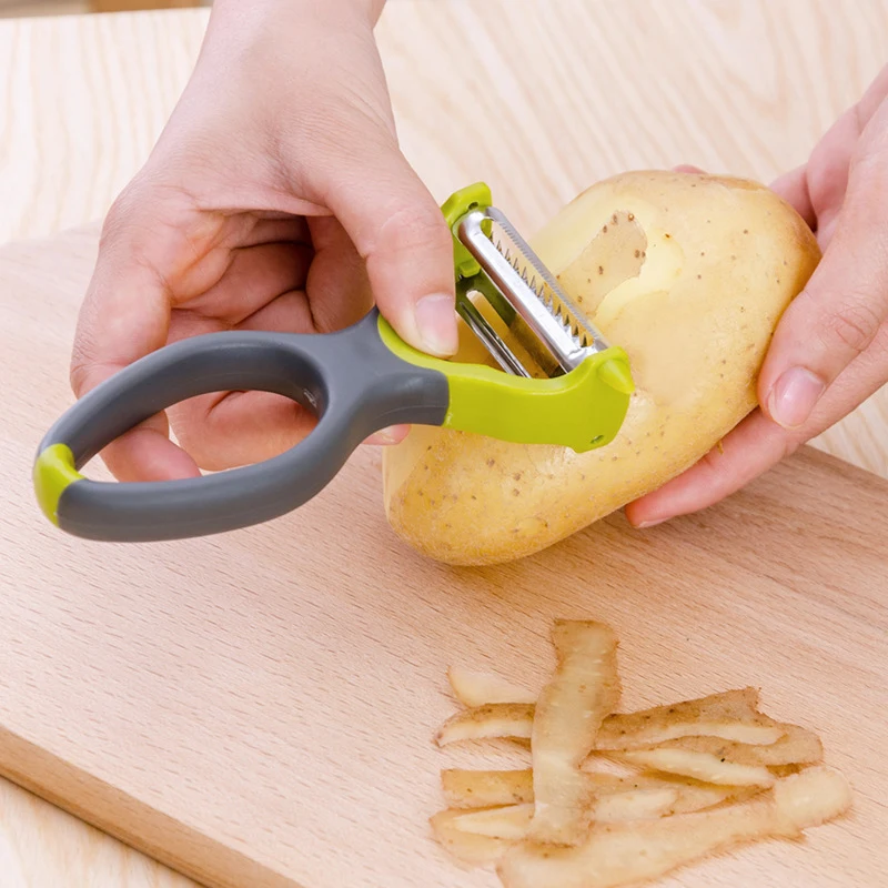 

Stainless Steel Peeler Fruit Vegetable Multifunction Grater Color Peeler Slice Melon Potato Carrot Cucumber Home Kitchen Tool