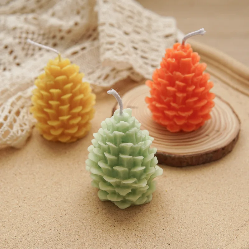 

3D Pine Cone Shape Candle Silicone Mold DIY Fruit Home Decor Handmade Scently Soap Soy Wax Making Molds Clay Plaster Resin Mould