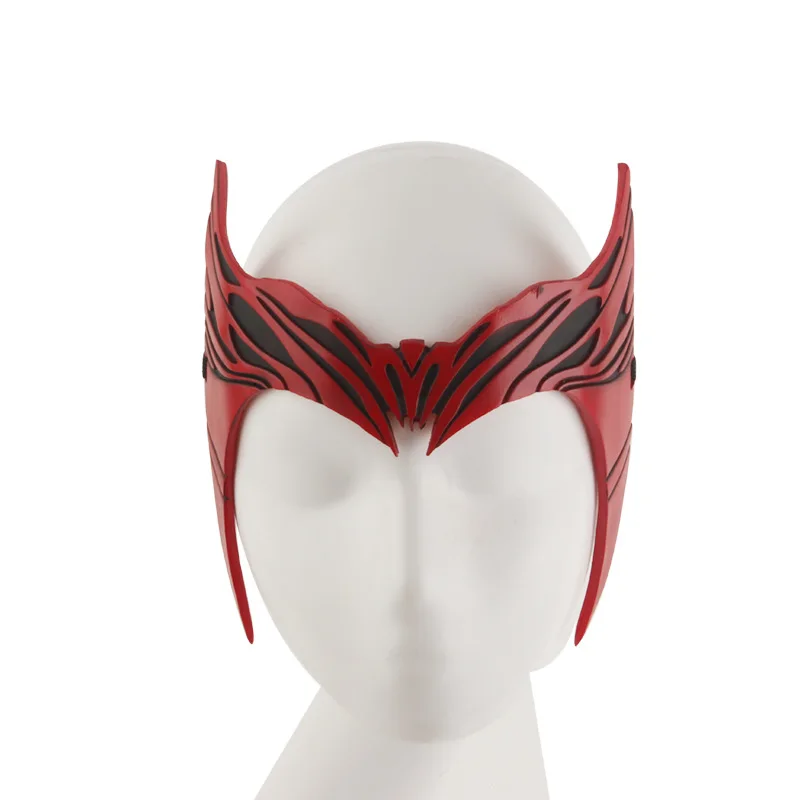 

Movie Wanda Vision Scarlet Witch Headwear Hard Resin Mask Adult Hero Cos Headband Superhero Woman Crown Cosplay Hair Props