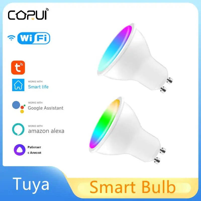 

Умная Светодиодная лампа Gu10 с поддержкой Wi-Fi/Zigbee, прожектор с поддержкой приложения Tuya и Smart Life, работает с Alexa, Google Home, Alice, Яндекс, 4 Вт, 5 Вт