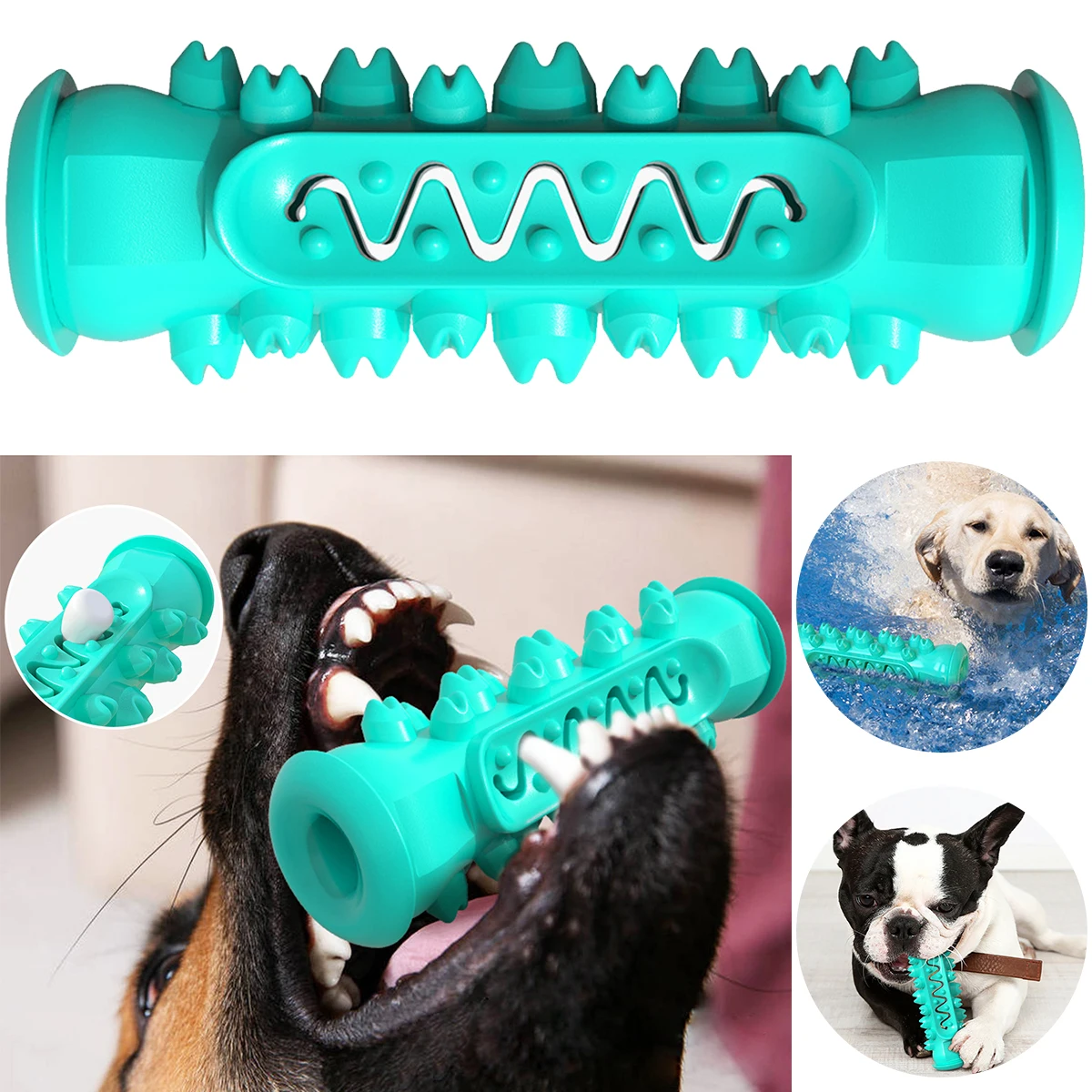 

Dog Chew Toys for Aggressive Chewers Dog Toothbrush Cleaning Stick Tough Durable TPR Stick Interactive Dog Toys Teeth Cleaning