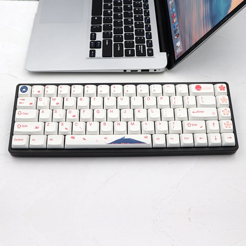 130 шт. колпачки для клавиш Cherry Blossom XDA PBT механические клавиатуры с красителем K