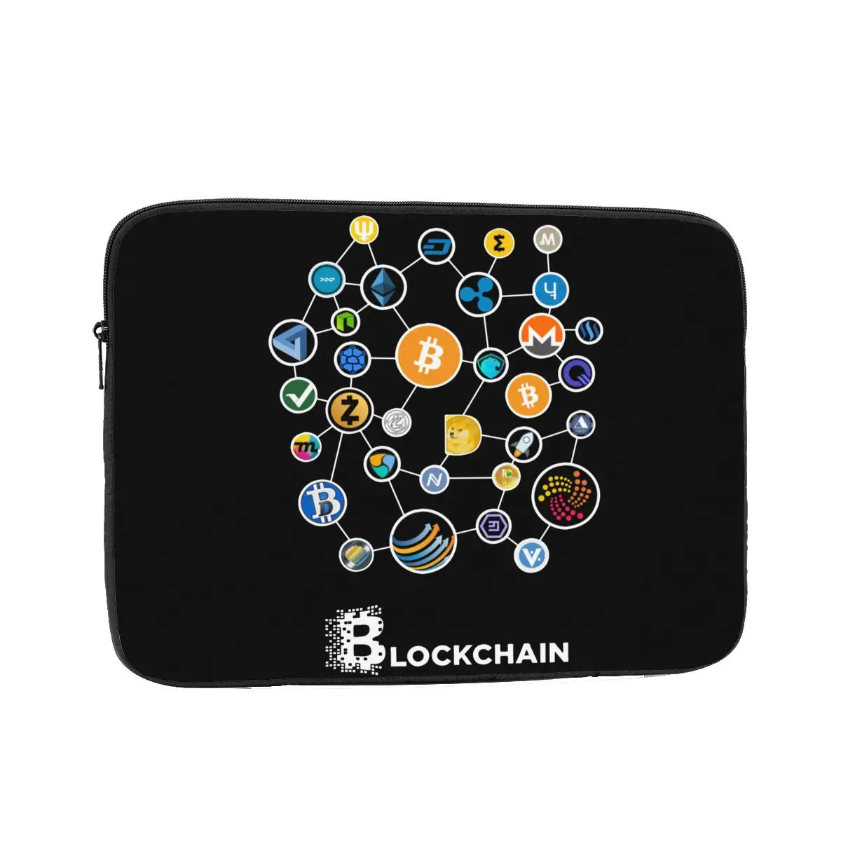 

Shockproof Case Blockchain BitCoin Ripple Ethereum Cryptocurrency Laptop Liner Sleeve Dogecoin Btc Notebook Sleeve Cover Bag
