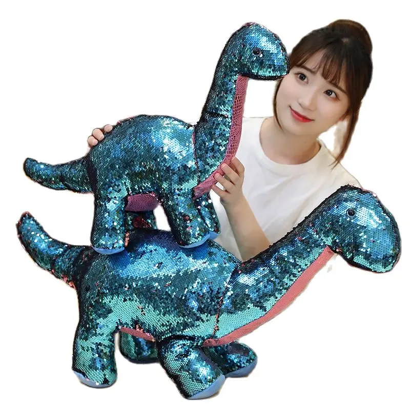 Плюшевая кукла динозавра с блестками подвеска в виде ключа украшение для дома