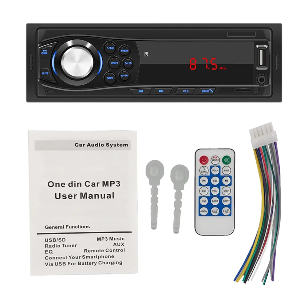 

AUX IN Wireless Car Player USB Player LED Display (Black)