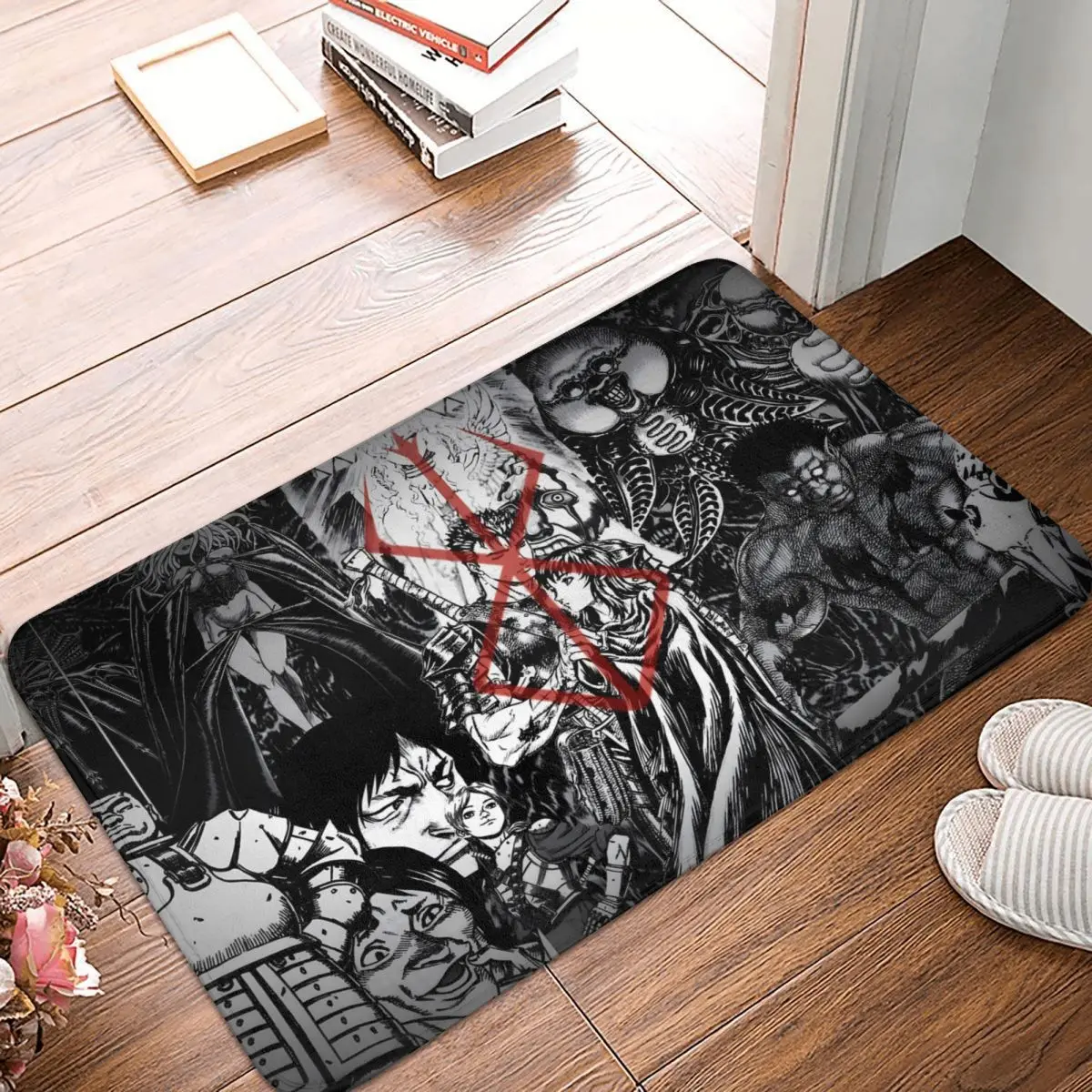 

Berserk Guts Griffith Behelit Manga Non-slip Doormat Kitchen Mat Brand Of Sacrifice Balcony Carpet Welcome Rug Indoor Decorative