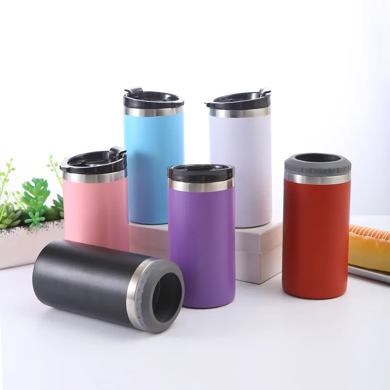 

16oz Stainless Steel Vacuum Flask Beer Mug Outdoor Portable Car Mug Vacuum Insulation Leakproof Ice Bully Mug with Lid