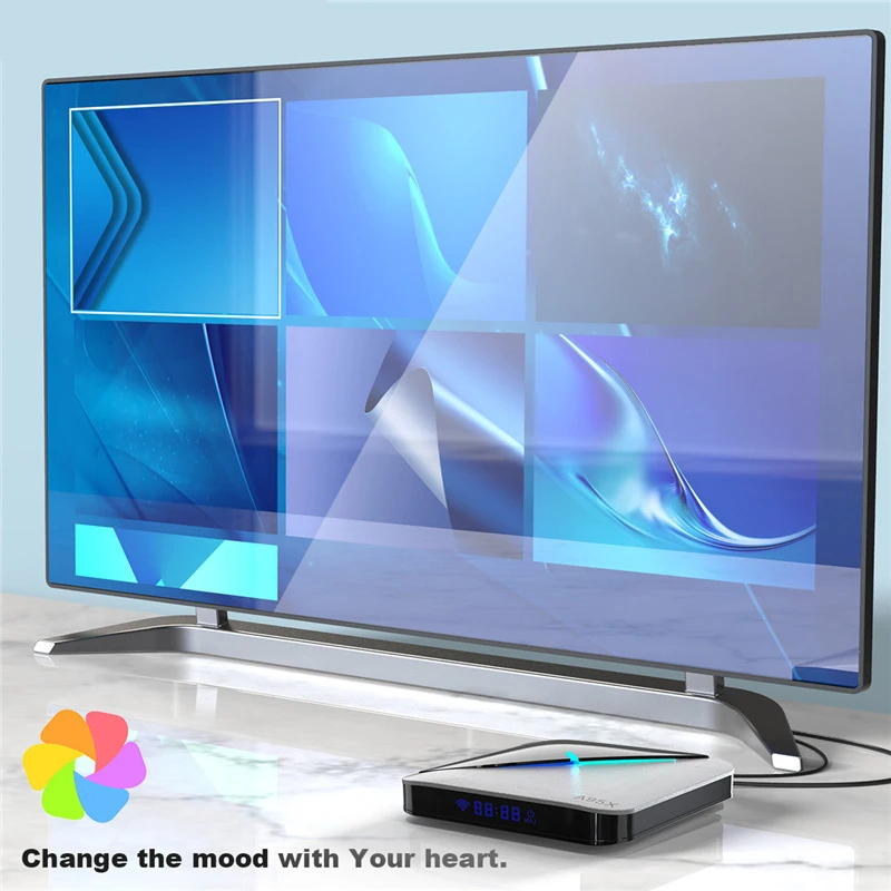 ТВ-приставка Woopker Amlogic S905X3 A95X F3 AIR Android 9 0 RGB-подсветка 4 + 64 ГБ двойной Wi-Fi 4K |