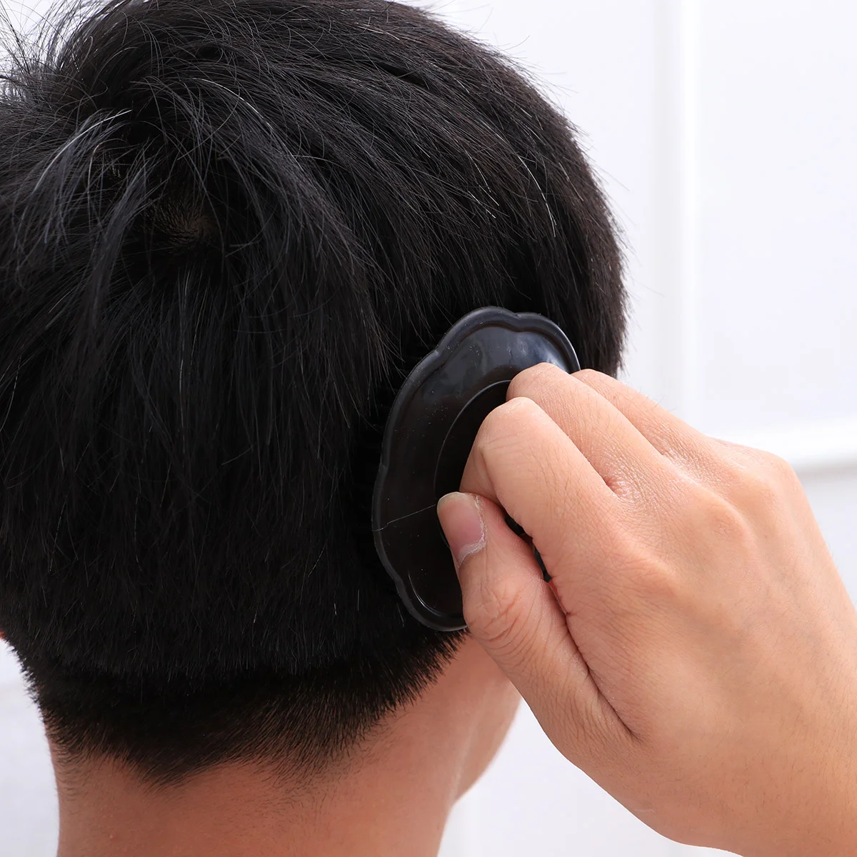

4pcs Hair Shampoo Brush Scalp Care Hair Cleaning Brush Dense Spike Hair Massage Brush(Black) Scrubber