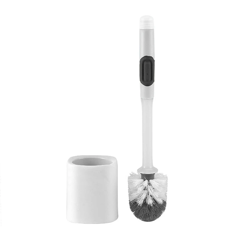 

M17D Wall Mounted Cleaning Brush Long Handle Toilet Brush and Holder Can Add Toilet Cleaner PP Soft Bristles Toilet Brush