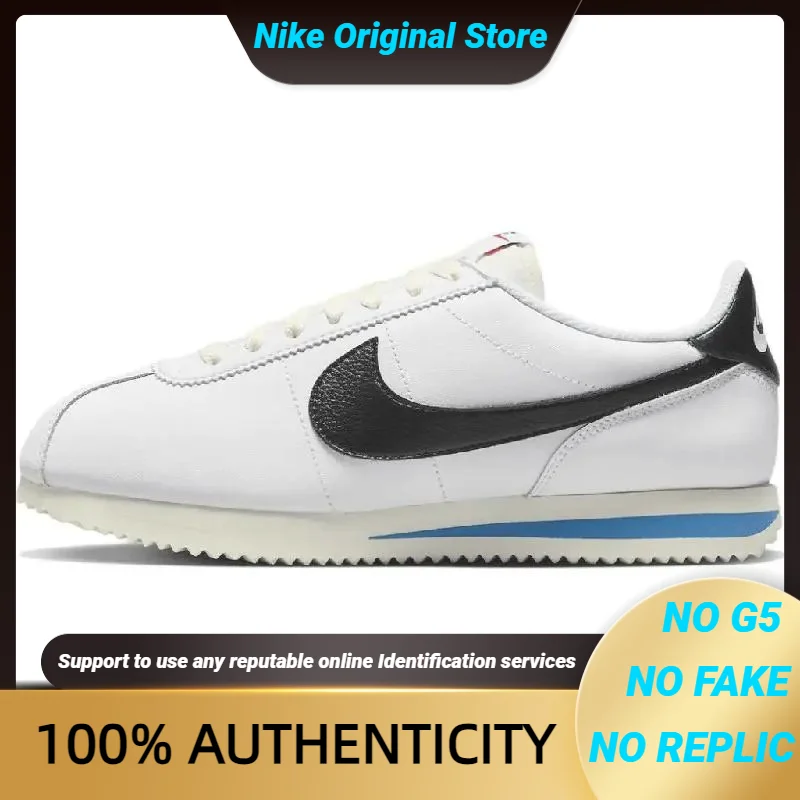 Кроссовки Nike Cortez ✣ White Black Light Photo Blue DM4044-100