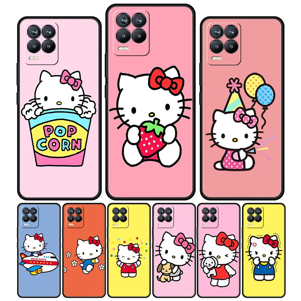 

Case Cover for Realme 8 Pro 6 7 9 8i 9i C3 C11 C15 C21 C21y C25y GT XT Neo2 Neo3 C35 Protection Thin Hello Kitty Colors