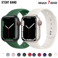 silicone strap for apple watch band 44mm 40mm 45mm 41mm 42mm 38mm 45 mm accessories correa bracelet iwatch series 6 5 4 3 se 7