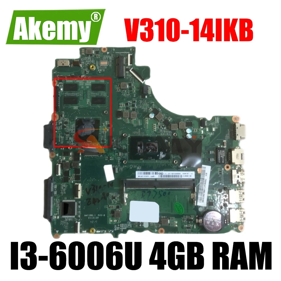 

DA0LV6MB6F0 For Lenovo E42-80 V510 V310-14IKB V310-14ISK Laptop Motherboard DA0LV6MB6F0 W/ I3-6006U 4GB RAM DDR4 GPU 100% tested