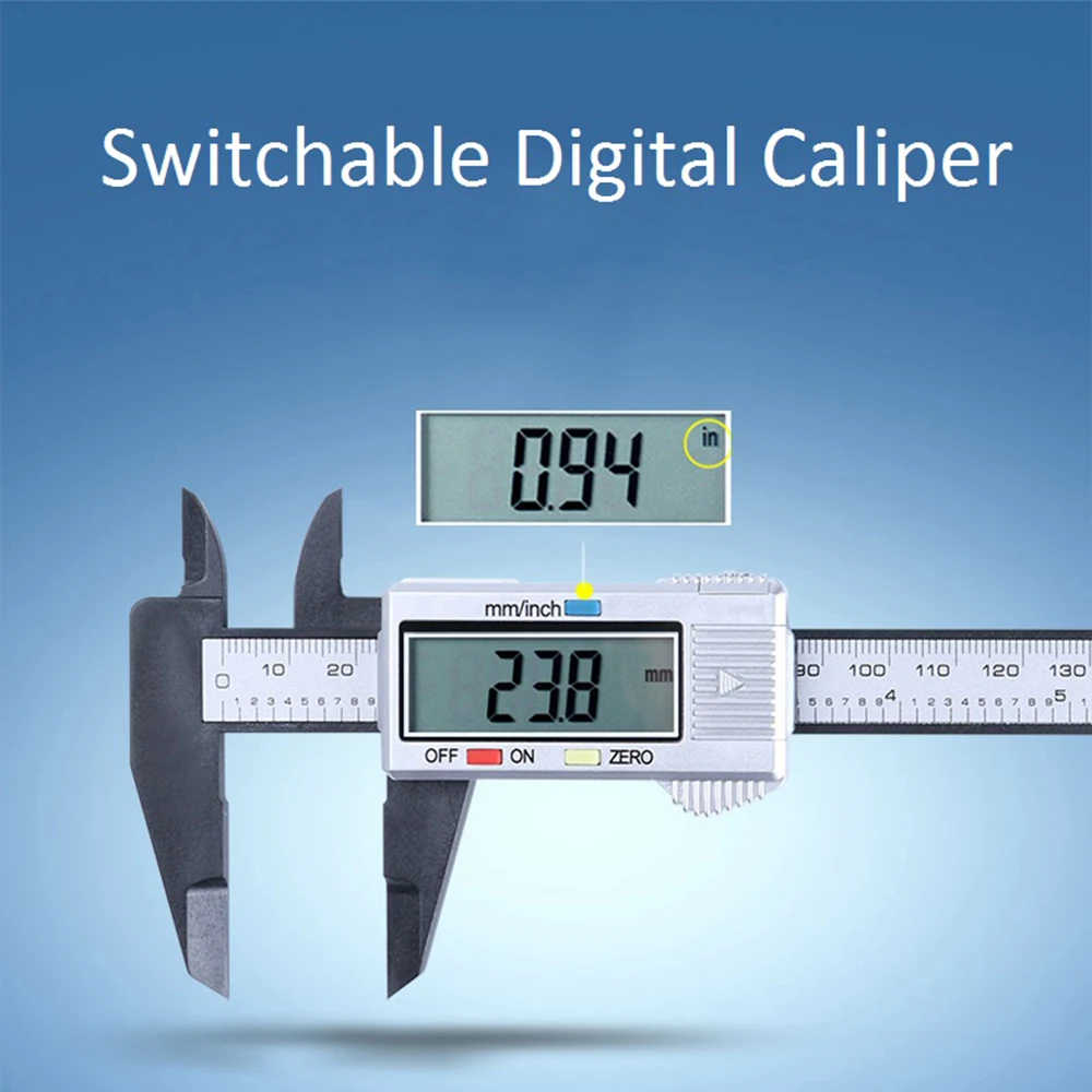 

Electronic Digital Caliper 6 Inch Vernier Caliper Gauge Micrometer Measuring Tool Digital Ruler with Battery Absolute Caliper