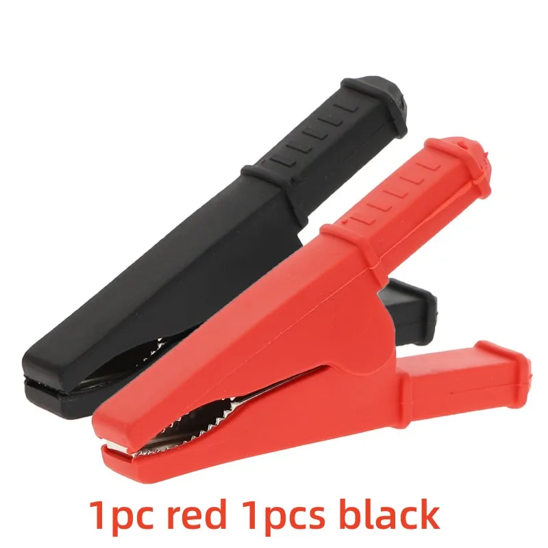 

Крокодиловые зажимы 50A, красный, черный, медные