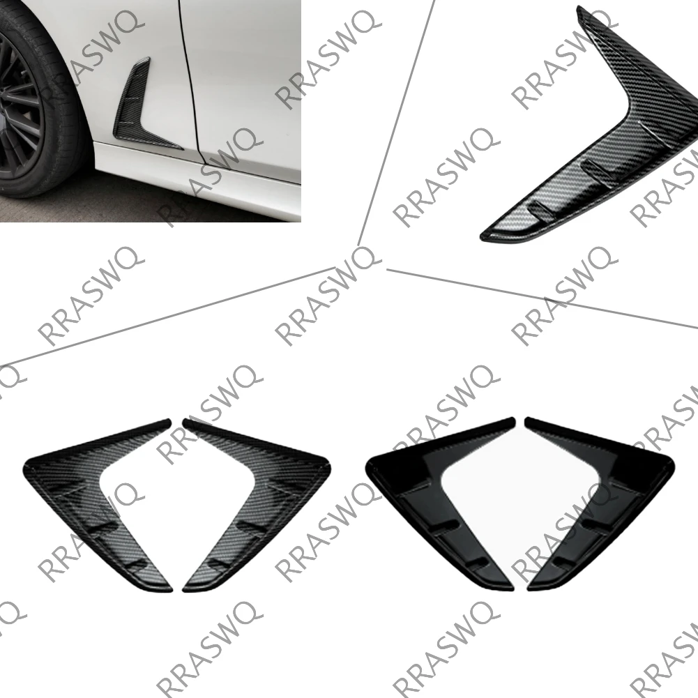 Фото Для BMW 3 серии G20 G21 2019-2025: накладки на воздухозаборники передних крыльев («акульи жабры»), декоративные наклейки, элементы внешнего стайлинга кузова №1