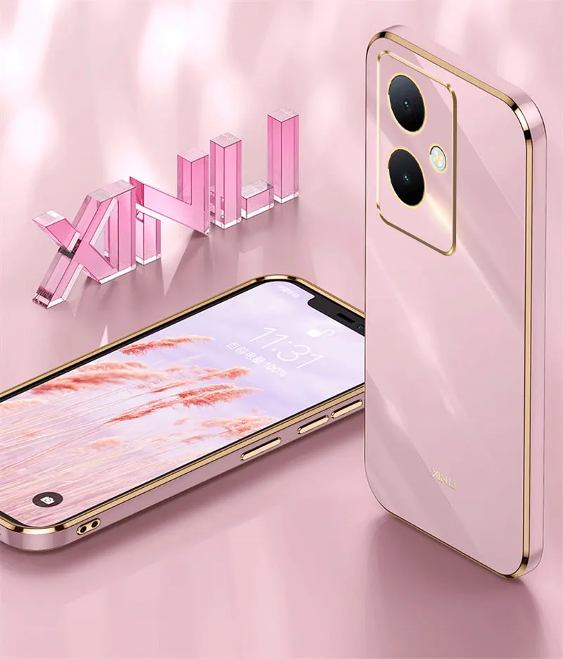 Чехол Vivo V29 Lite V29Lite 5G с 6D покрытием силиконовый бампер мягкая задняя крышка из ТПУ